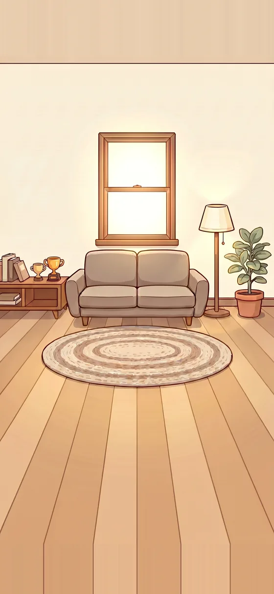 The HabitHouse Living Room in soft morning light
